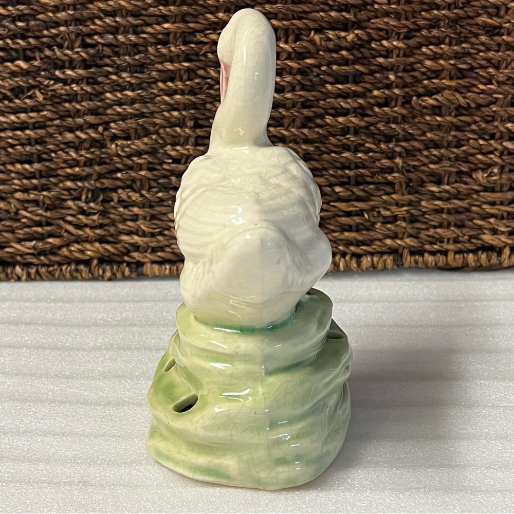 Vintage Ceramic Swan Flower Frog Yankoware Made in Japan - Picture 4 of 13